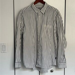 Carhartt WIP Black and White Striped Casual Shirt